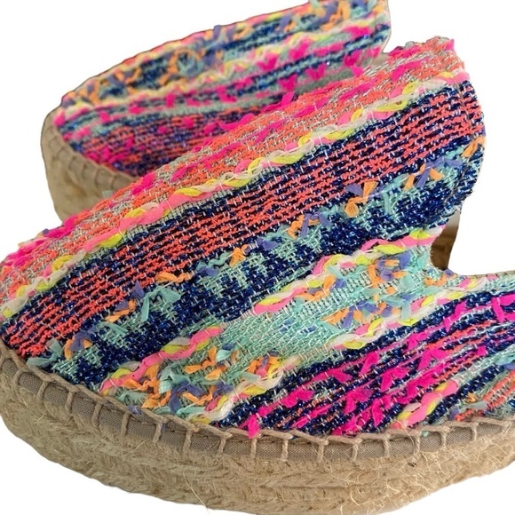 MANEBI - SIZE 39 - US 8 - MADE IN SPAIN - MULTI COLORS - PLATFORM ESPADRILLE S5 - Picture 11 of 15